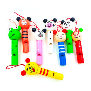 Wooden Mini Cute Animal Whistle Toys Kids Birthday Party Baby Shower Gift Pinata Filler Boys Girls Party