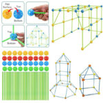 Creative Fort Building Blocks Indoor Tent Brick Kit Children's Diy Ball Games Educational Toys