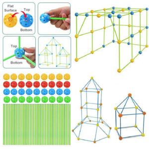 Creative Fort Building Blocks Indoor Tent Brick Kit Children's Diy Ball Games Educational Toys
