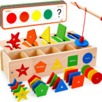 Montessori Toys Wooden Color Shape Sorting Box Game Geometric Matching Blocks Early Learning Educational Toy