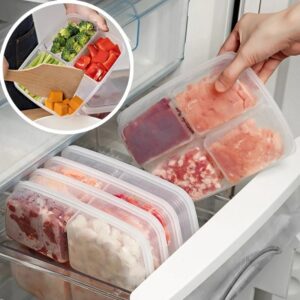 Refrigerator frozen meat four-compartment food freezer box onion ginger vegetable preservation box refrigerator storage box