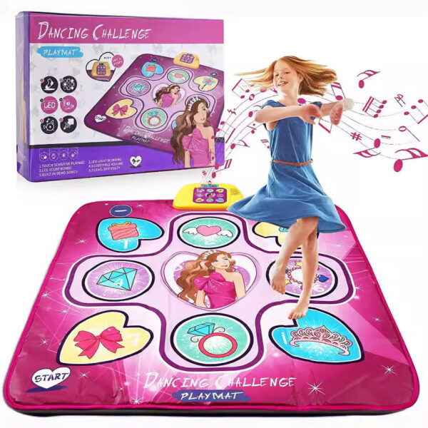Baby Dance Pad with LED Light Music Kids Educational Activity Gym Crawling Carpet Gift Toys