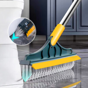 Floor Scrub Brush Cleaning Brush Long Handle Removable Wiper Magic Broom Brush Squeegee Tile Kitchen Cleaning Tools