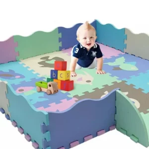 Baby Puzzle Play Mat Fence Kids Educational Toys Activity Pad Crawling for Infants Soft  Foam Floor Mats