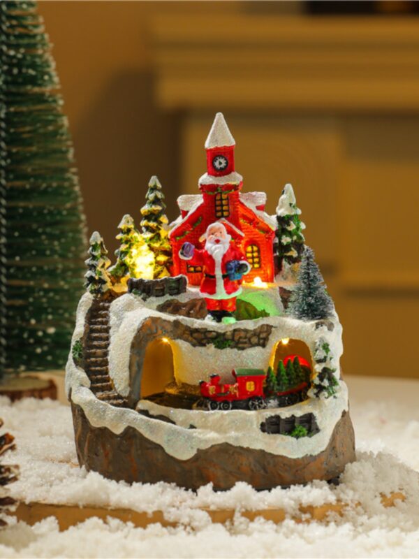 Creative Music Spinning Christmas Resin Decorative Articles