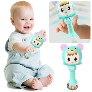 Light baby sound rattle changes with rhythm LED luminous hand rattle music sand hammer baby toy