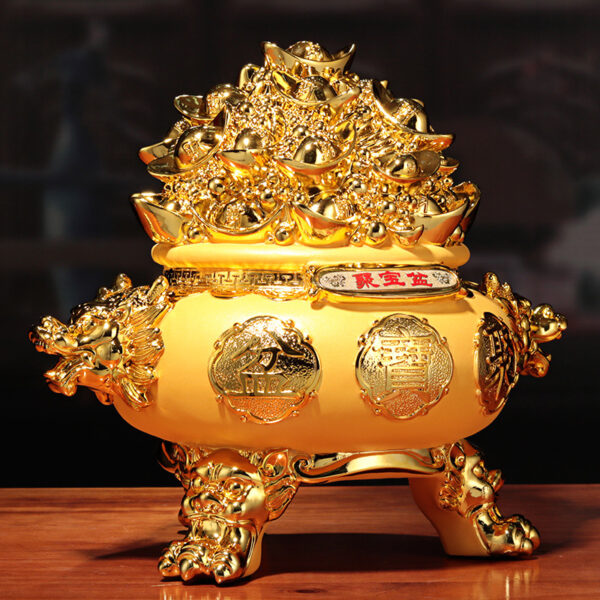 Wealth Zhaocai Treasure Pot House Home Living Room Tv Cabinet Wine Cabinet Decor Housearming