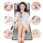 Electric Heating Full Body Massager for Car Chair Office Lumbar Neck Pain Relief Vibration Cushion Shoulder Back