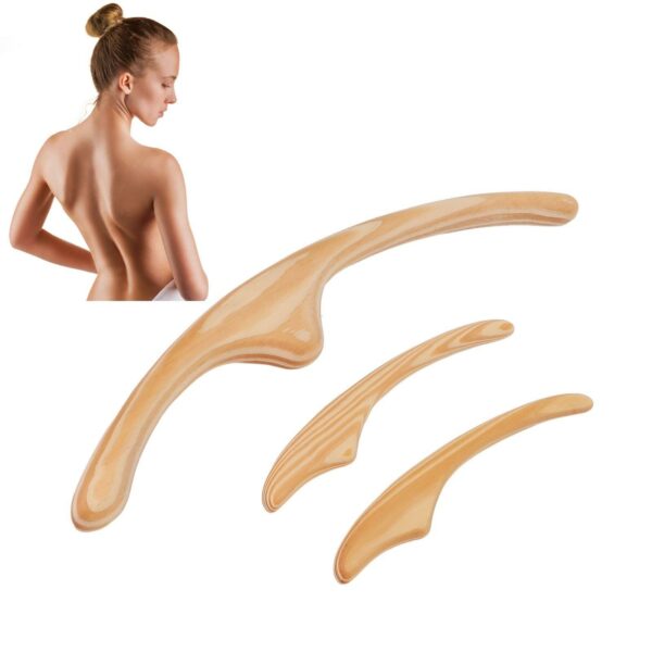 Drainage Massager Wooden Gua Sha Scraper Body Acupressure Physical Therapy Tool Anti Cellulite Relieve Muscle Fatigue