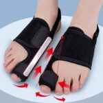Toe Separator Pain Relief Straightener with Splint Pad with Adjustable Strap Hallux Valgus Brace