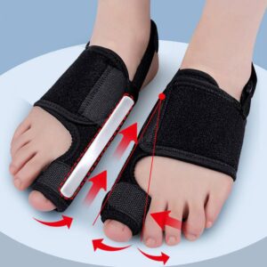 Toe Separator Pain Relief Straightener with Splint Pad with Adjustable Strap Hallux Valgus Brace