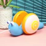Snail Glowing Music Car Toy Baby Learn to Crawl Reptile Drag Toddler Toy Parent-child Interactive Game Toys