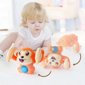 Baby Electric Tumbling Monkey with Light Music Sound Control Crawling Pet Interactive Early Educational Toys