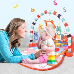 Baby Activity Gym Play Mat Newborn  Months Developing Carpet Soft Rattles Musical Toys Activity Rug For Toddler
