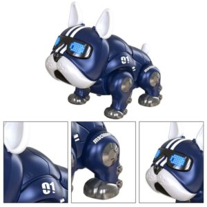 Dance Music Bulldog Robot Intelligent Interactive Dog With Light Toys For Children Kids Early Education Baby Toy