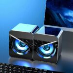 Computer Speakers 4D Shocking Stereo Surround Sound LED PC Speakers Gaming Bass Wired For Desktop Computer Laptop