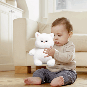 Cat Plush Toy Fluffy Plush Fat Cat Stuffed Anima Interactive And Fluffy Fat Cat Toy For Reading Companion