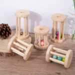 Baby Music Toy Wood Rolling Cage Bell Coloful Rattles & Mobiles Early Developmental Sound Infant & Toddler Musical