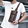 Men's Chest Bag Casual Multifunction Sports PU Large Capacity and Convenience Carrying Male's Waist Crossbody Bags