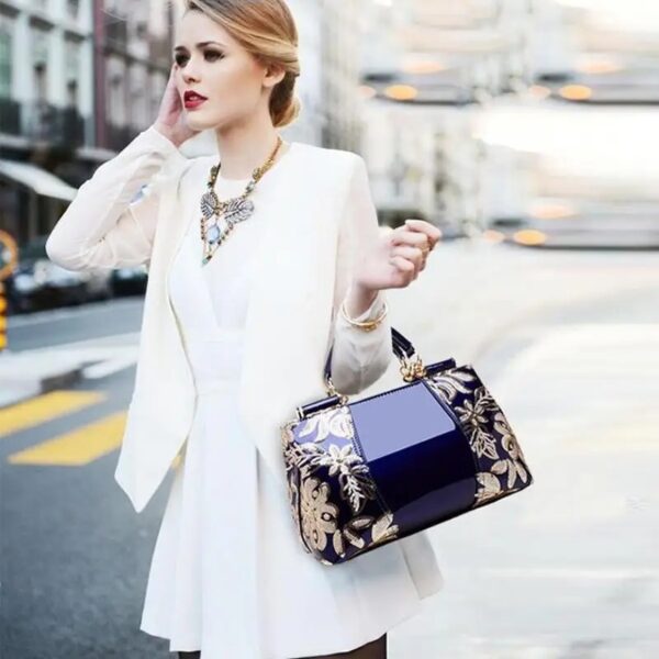 Patent Leather Shiny Women Bag Fashion Luxury Design Atmospheric Handbag Large Capacity Women's Shoulder