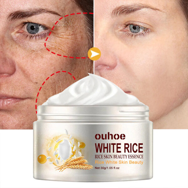 White Rice Whitening Face Cream Anti Aging Fade Fine Lines Melanin Pigment Remover Wrinkles Improve Dull Nourishing Skin Care