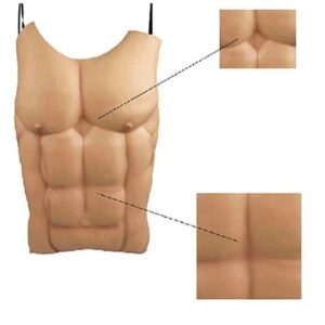 Skin False Muscle Masquerade Costume Tricky Prop Cosplay Fake Macho Chest EVA Abdominal muscles Halloween