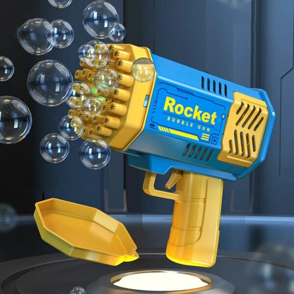 Electric Rocket Bubble Gun Automatic Blowing Soap Maker Machine Toy Kids Outdoor Fight Fantasy Toys For Boys Game