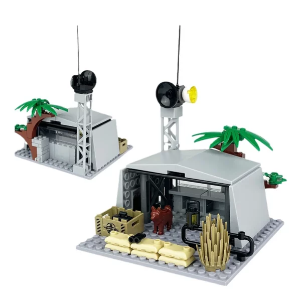 Military Moc Series Small Radar Station Command Post Building Blocks Bricks Toys