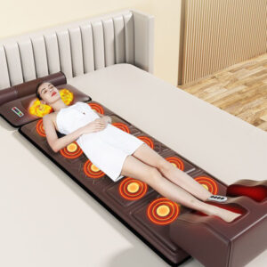 Electric Heating Full Body Massager for Car Chair Office Lumbar Neck Pain Relief Vibration Cushion Shoulder Back Massage