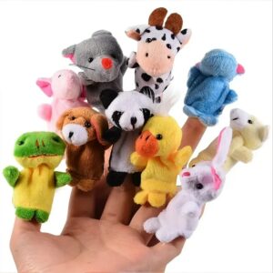 Cartoon Hand Doll Finger Puppet Baby Children Story Early Education Soothing Doll Plush Toy