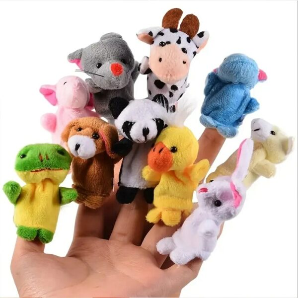 Cartoon Hand Doll Finger Puppet Baby Children Story Early Education Soothing Doll Plush Toy