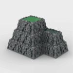 Building Block Castle With River 3D Base Bottom Plate Model Replace Version Technology Bricks DIY Street