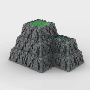 Building Block Castle With River 3D Base Bottom Plate Model Replace Version Technology Bricks DIY Street