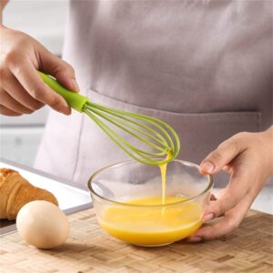 Mini Silicone Egg Beater Multifunctional Rotary Manual Egg Whisk Cream Baking Flour Kitchen Accessories Coffee Egg Stirring Tool