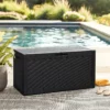 Outdoor All-Weather Gallon Resin Deck Box, Black Organizer Home Organization Storage Box