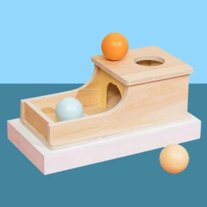 Montessori Toys Macaroon Color Coin Permanence Box Toys for Infant Toddlers 8-24 Month Baby