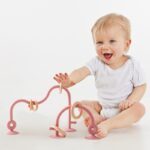 Baby Toy Silicone Track Maze Educational Infant Montessori Toy Teething Wooden Roller Coaster Bead Maze Baby