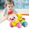 Baby Developmental Inchworm Crawling Toys - Press and Go Toy with Light Up and Music