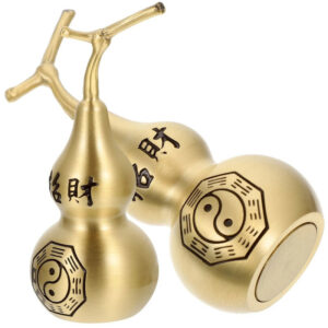 Gourd Wu Copper Lou Craft Shui Feng Decor Statue Ornament Wealth Figurine Hu Lu Fengshui Desktop Lucky Sculpture