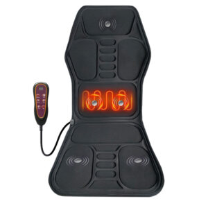 Electric Heating Vibrating Massage Chair Pain Relief Cussion Seat Pad Lumbar Back Shoulder Massager Mattress Car Home Mat