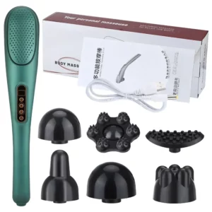 Hand Held Body Massager Infrared Heating Vibration Wireless Charging Body Massager Hammer Massage Stick Waist Leg Relax