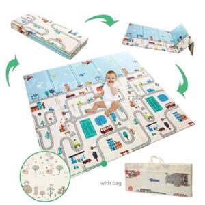 Baby Folding Kids Rug 1cm Thickness Toddler Crawling Pad Games Children's Toys Activity