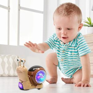Baby Toys with Music LED Light Up Interactive Musical Toys for Baby Dancing Crawling Toys Moving Toddler