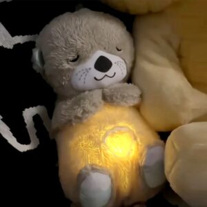 Soothen Snuggle Otter Plush Toy Infant Little Lamb Breathing Schlummer Otter Softed Baby Sleep Music Appease Plushie