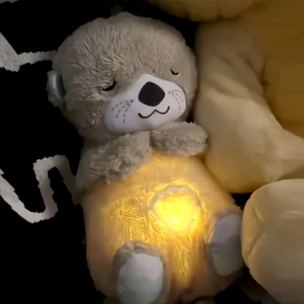 Soothen Snuggle Otter Plush Toy Infant Little Lamb Breathing Schlummer Otter Softed Baby Sleep Music Appease Plushie