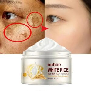 White Rice Whitening Face Serum Wrinkle Remove Fine Lines Cream Shrink Pores Fade Dull Melanin Moisturize Brighten Skin Care Set