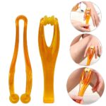 Massager Hand Handheld Blood Circulation Tool Stress Relief Plastic Care Relax Double Rubber Roller