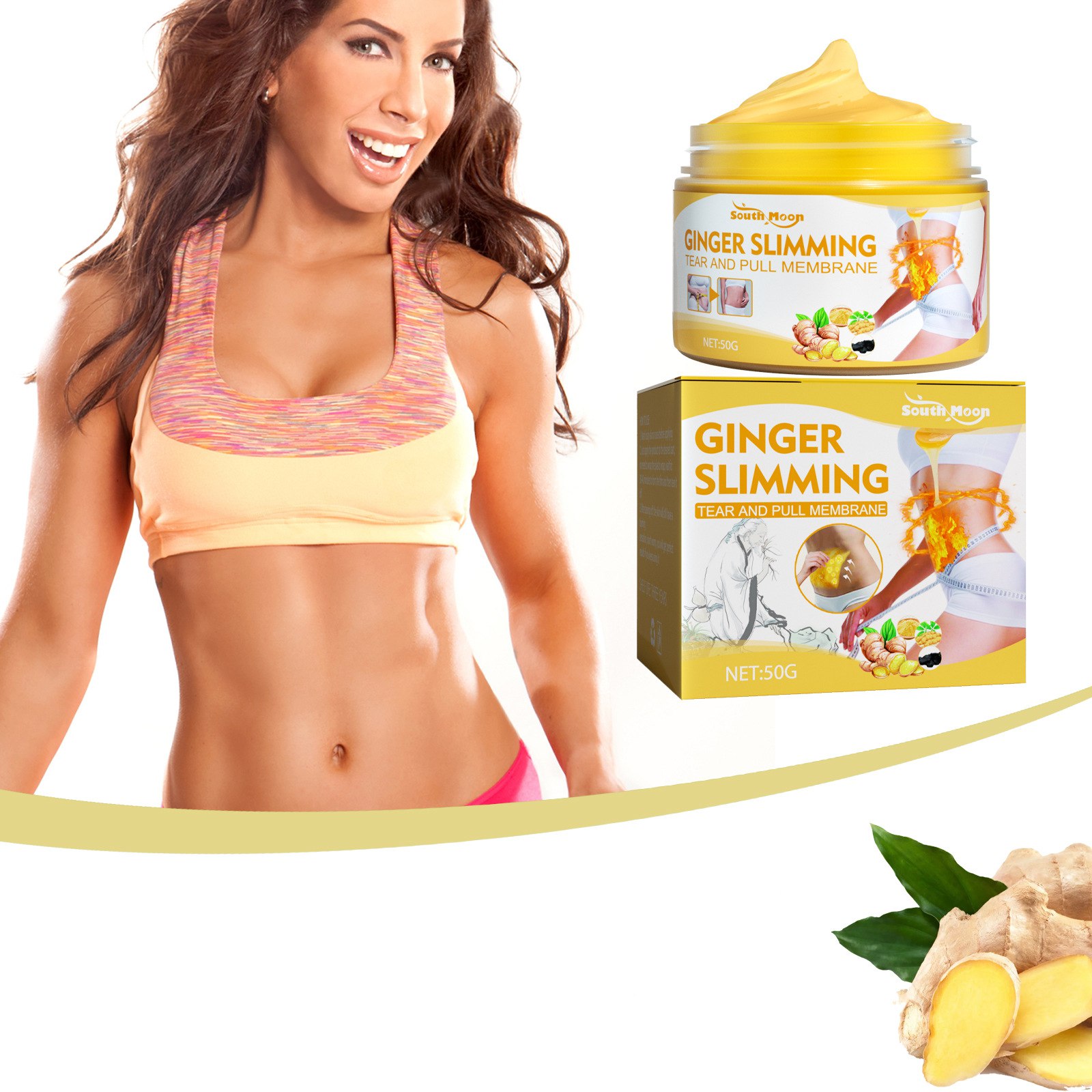 Ginger Full Body Slimming Cream Slimming Products Lose Weight Slender Belly Body Sculpting Slimming Fat Burning Beauty Health