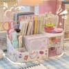 Desk Pen Holder Organizer Free Punch Desktop Cute Storage Rack Desk Stationery Storage Box Tableside Pencil Box