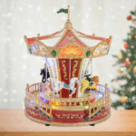 Christmas Carousel Music Box Creative Ornaments Christmas Birthday Gift Christmas Luminous Music
